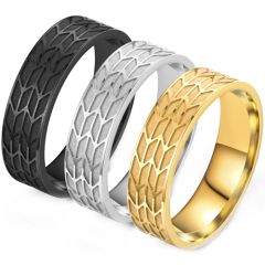 **COI Titanium Black/Gold Tone/Silver Ring-8980BB