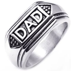 **COI Titanium Black Silver Daddy Ring-9012BB