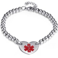 **COI Titanium Medical Alert Bracelet With Steel Clasp(Length: 8.27 inches)-9072BB