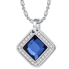 **COI Titanium Created Ruby/Sapphire/Emerald/Amethyst Pendant With Cubic Zirconia-9108BB