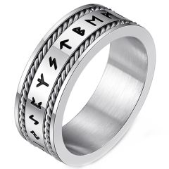 **COI Titanium Wire Ring With Runes-9113BB