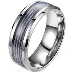 **COI Titanium Wire Beveled Edges Ring-9125BB