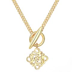 **COI Titanium Gold Tone/Silver Celtic Necklace(Length: 19.7 inches)-9538BB
