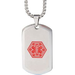 **COI Titanium Medical Alert Tag Pendant-9715BB