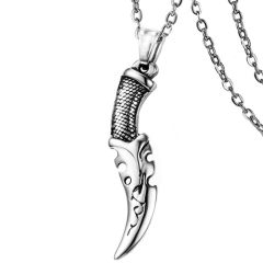 **COI Titanium Black Silver Sword Pendant-9720BB