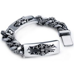 **COI Titanium Cross & Sword Bracelet With Steel Clasp(Length: 8.27 inches)-9776BB