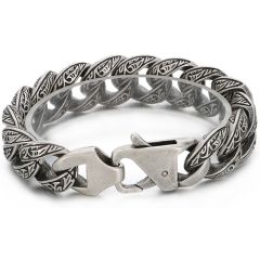 **COI Titanium Black/Gold Tone/Silver Celtic Bracelet With Steel Clasp(Length: 8.27 inches)-9942BB