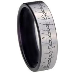 *COI Titanium Lord Of Rings Ring Power Pipe Cut Flat Ring-2213