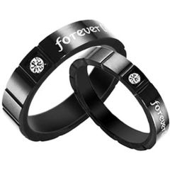 COI Black Titanium Ring - TG2820(Size US4.5)