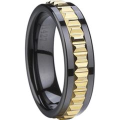 COI Titanium Two Tone Ring - 319A(Size US7/12.5)