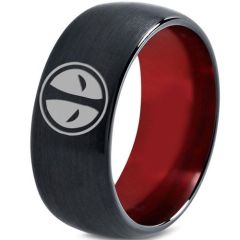 ***COI Titanium Black Red Dead Pool Dome Court Ring-3434