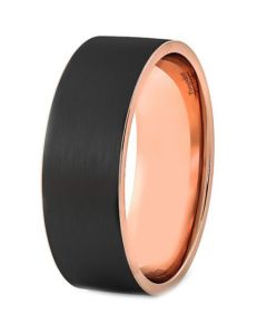 COI Titanium Black Rose Pipe Cut Flat Ring - 3533