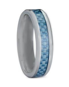 COI Titanium 4mm Beveled Edges Ring With Carbon Fiber-3708