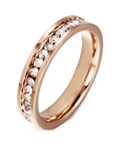 COI Rose Titanium Ring With Cubic Zirconia-5544