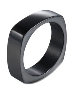 *COI Black Titanium Square Ring-5994