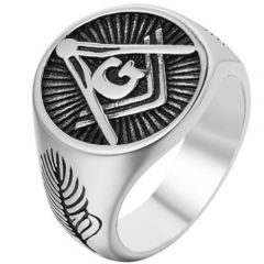 **COI Titanium Masonic Freemason Signet Ring-7089