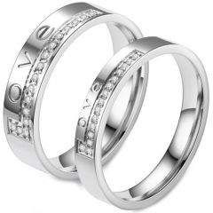 **COI Titanium Love Ring With Cubic Zirconia-7538BB