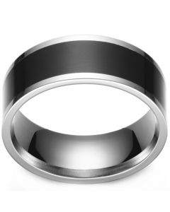 **COI Titanium Black Silver NFC Smart Ring-8171BB