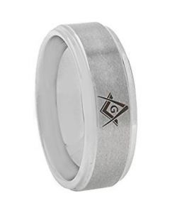 *COI Titanium Masonic Step Edges Ring - JT2774AA