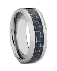 COI Titanium Beveled Edges Ring With Carbon Fiber - 572