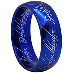 *COI Blue Titanium Lord Of The Ring Dome Court Ring-JT1796AA