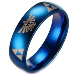 *COI Titanium Legend of Zelda Dome Court Ring - 3229
