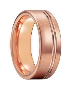 COI Rose Titanium Offset Groove Pipe Cut Flat Ring-5210