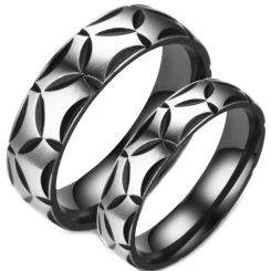 **COI Titanium Black Silver Ring-7019AA