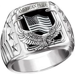 **COI Titanium American Pride Eagle Ring-7205BB