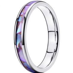 **COI Titanium Dome Court Ring With Abalone Shell-7270AA