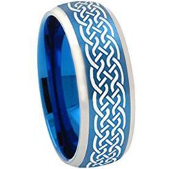 **COI Titanium Abalone Shell & Wood Dome Court Ring With Arrow-7376BB