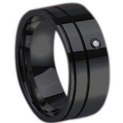 COI Black Titanium Ring - 1514(Size:US15)