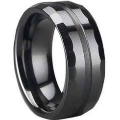 COI Black Titanium Ring - 1664(Size:#US6.5)