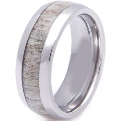 COI Black Titanium Deer Antler Ring - 2257(Size:US7.5)