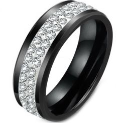 COI Black Titanium Eternity Ring - 361A(Size US5/8/13.5/15)
