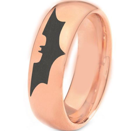 *COI Rose Titanium Batman Dome Court Ring - 3382